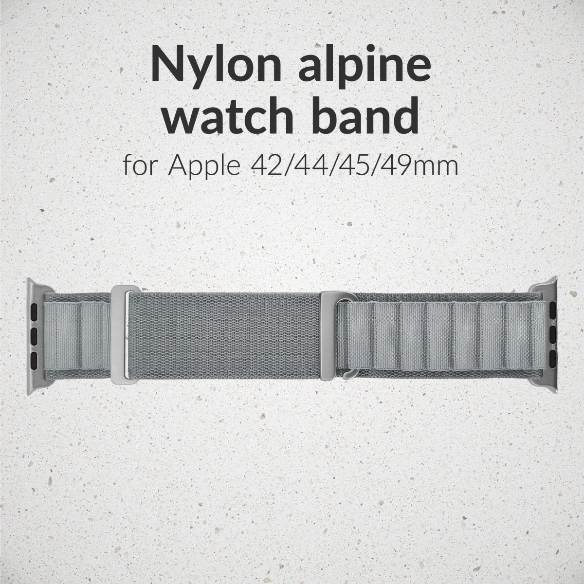 Mobilize Nylon Watch Band - Alpine - Titanium Connector - For Apple 42/44/45/49Mm - Light Grey - 123TelecomShop