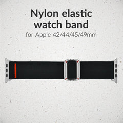 Mobilize Nylon Watch Band - Elastic - For Apple 42/44/45/49Mm - Black - 123TelecomShop