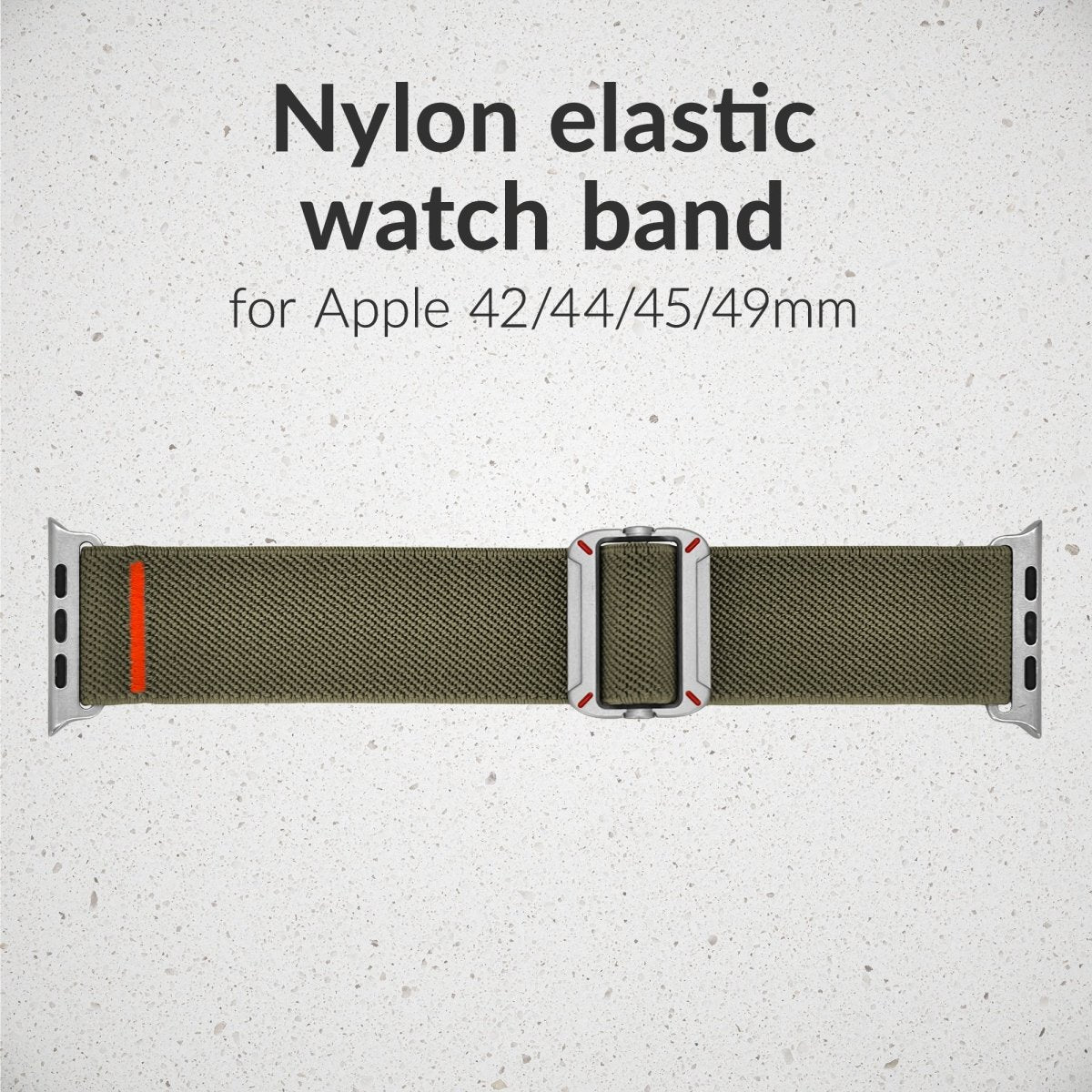 Mobilize Nylon Watch Band - Elastic - For Apple 42/44/45/49Mm - Khaki - 123TelecomShop