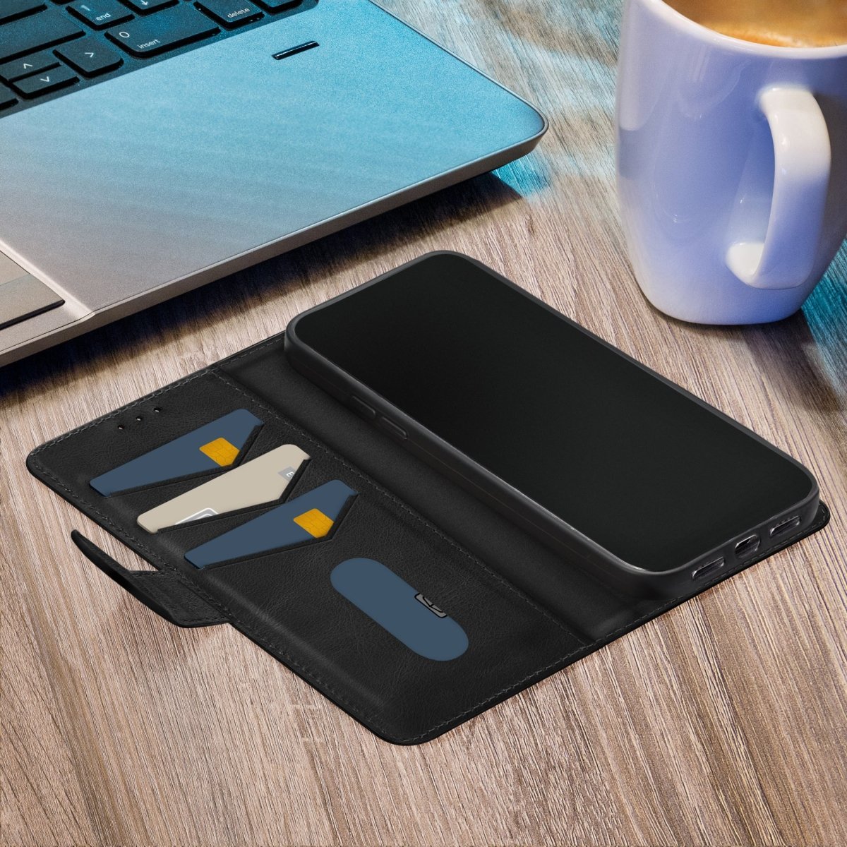 Mobilize Premium Gelly Wallet Book Case Apple Iphone 15 Pro Black - 123TelecomShop