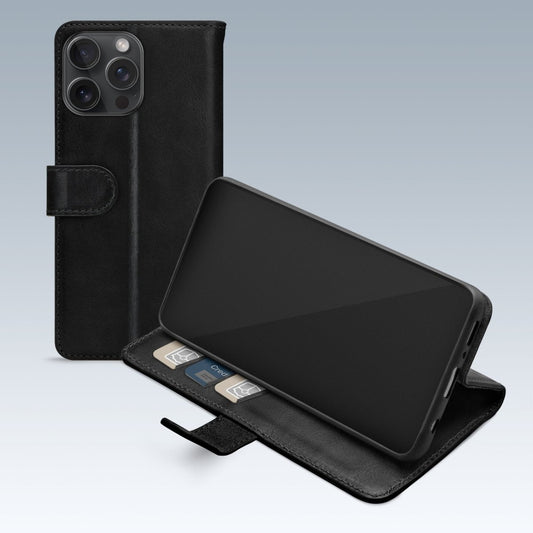 Mobilize Premium Gelly Wallet Book Case Apple Iphone 15 Pro Max Black - 123TelecomShop