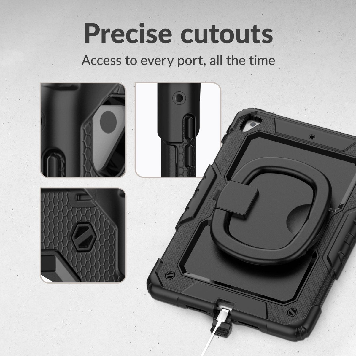 Mobilize Rotating Defender Case Stand Function For Apple Ipad 10.9 (2022)/Ipad 11 (2025) Black - 123TelecomShop