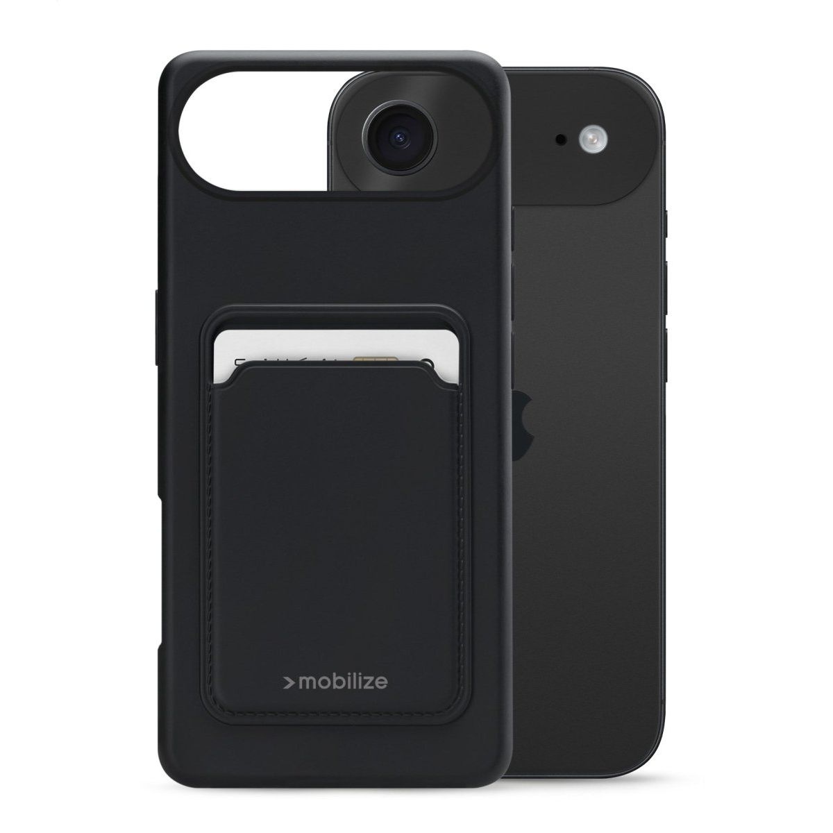 Mobilize Rubber Gelly Card Case Apple Iphone 17 Air Matt Black - 123TelecomShop