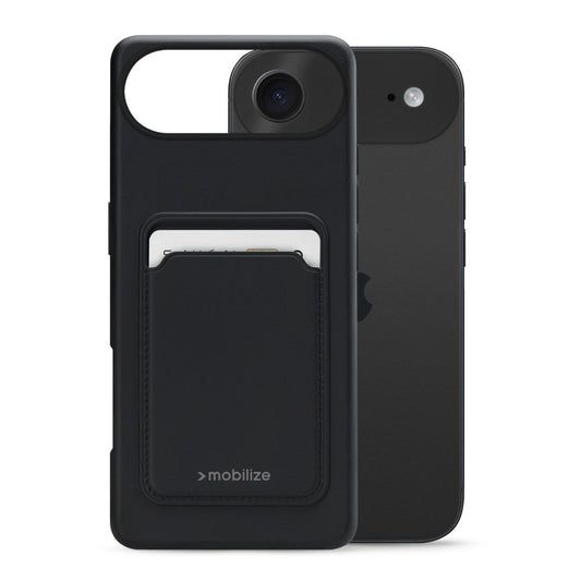 Mobilize Rubber Gelly Card Case Apple Iphone 17 Air Matt Black - 123TelecomShop