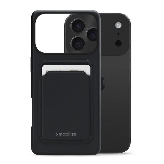 Mobilize Rubber Gelly Card Case Apple Iphone 17 Pro Matt Black - 123TelecomShop