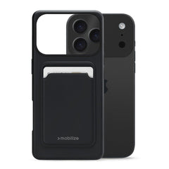 Mobilize Rubber Gelly Card Case Apple Iphone 17 Pro Matt Black - 123TelecomShop