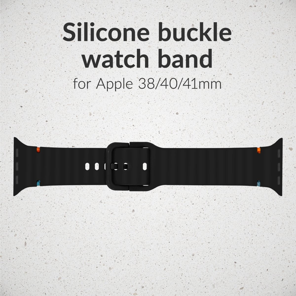 Mobilize Silicon Watch Band - Buckle - For Apple 38/40/41Mm - Black - 123TelecomShop