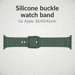Mobilize Silicon Watch Band - Buckle - For Apple 38/40/41Mm - Green - 123TelecomShop