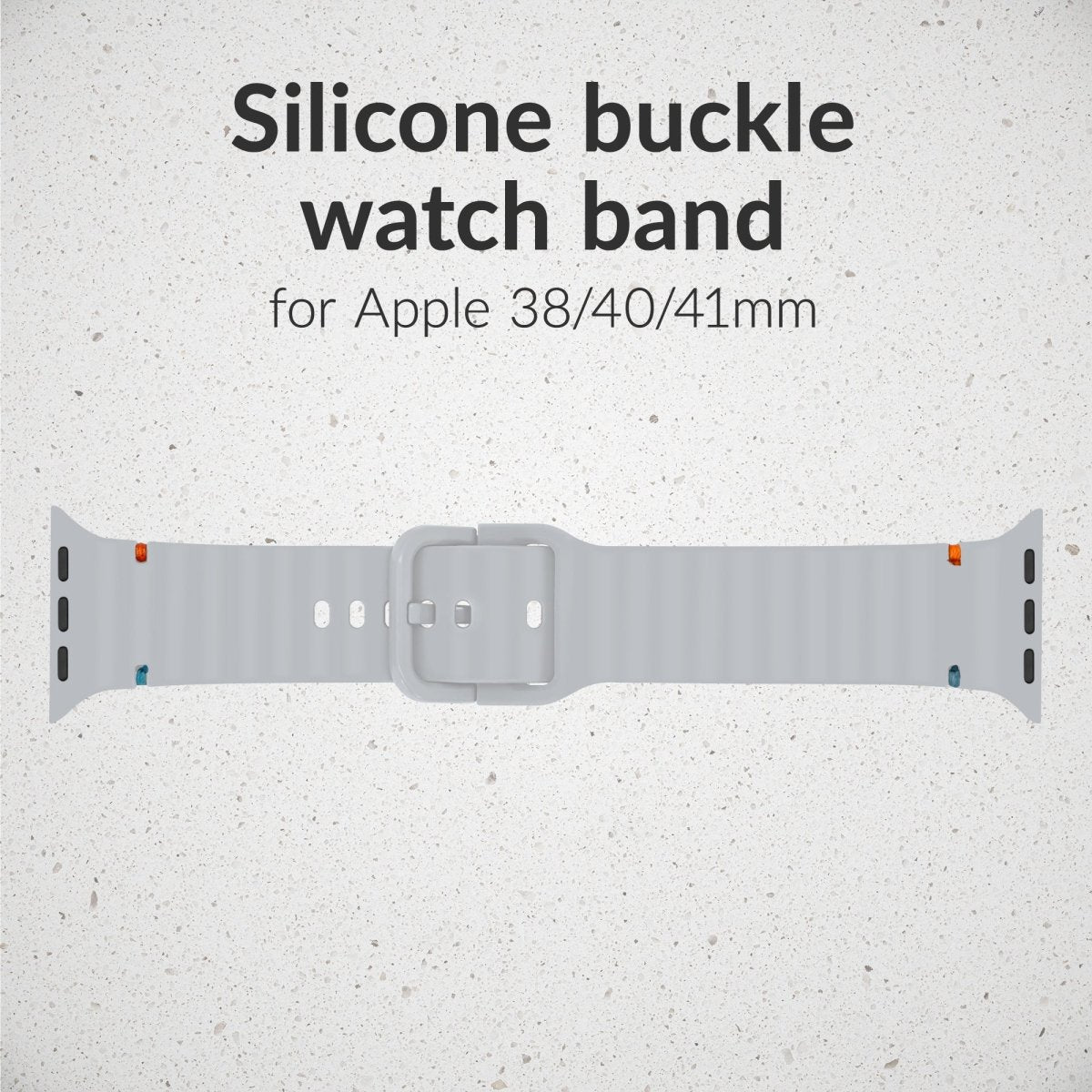 Mobilize Silicon Watch Band - Buckle - For Apple 38/40/41Mm - Grey - 123TelecomShop