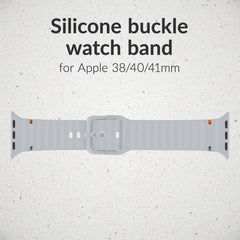 Mobilize Silicon Watch Band - Buckle - For Apple 38/40/41Mm - Grey - 123TelecomShop