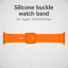 Mobilize Silicon Watch Band - Buckle - For Apple 38/40/41Mm - Orange - 123TelecomShop