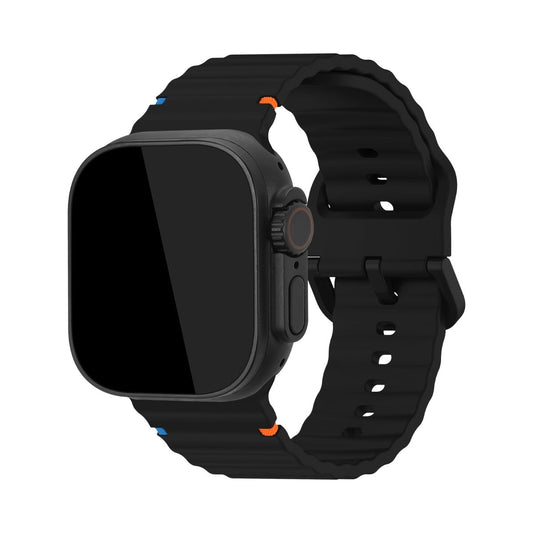 Mobilize Silicon Watch Band - Buckle - For Apple 42/44/45/49Mm - Black - 123TelecomShop