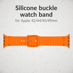 Mobilize Silicon Watch Band - Buckle - For Apple 42/44/45/49Mm - Orange - 123TelecomShop