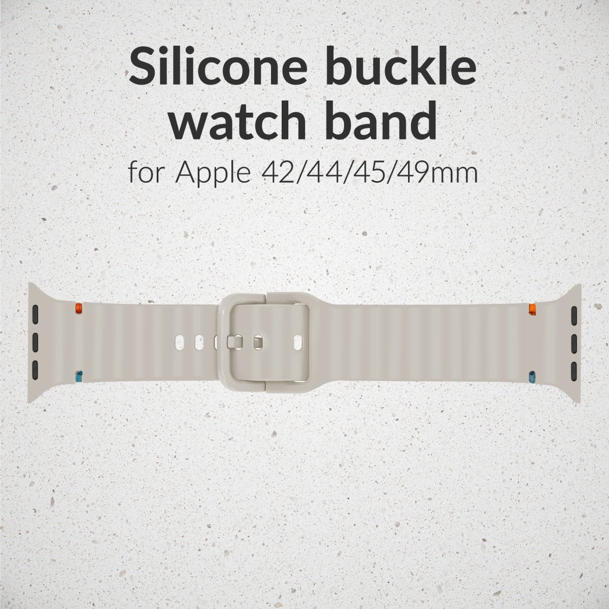 Mobilize Silicon Watch Band - Buckle - For Apple 42/44/45/49Mm - Starlight - 123TelecomShop