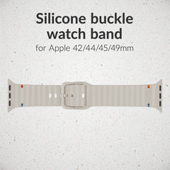 Mobilize Silicon Watch Band - Buckle - For Apple 42/44/45/49Mm - Starlight - 123TelecomShop