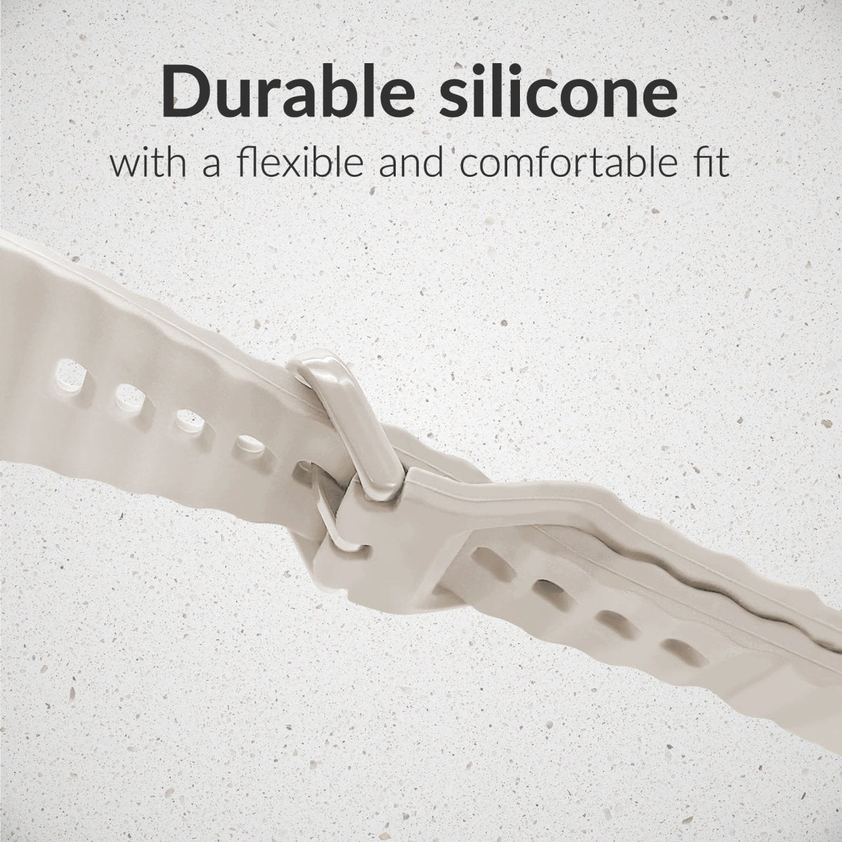 Mobilize Silicon Watch Band - Buckle - For Apple 42/44/45/49Mm - Starlight - 123TelecomShop