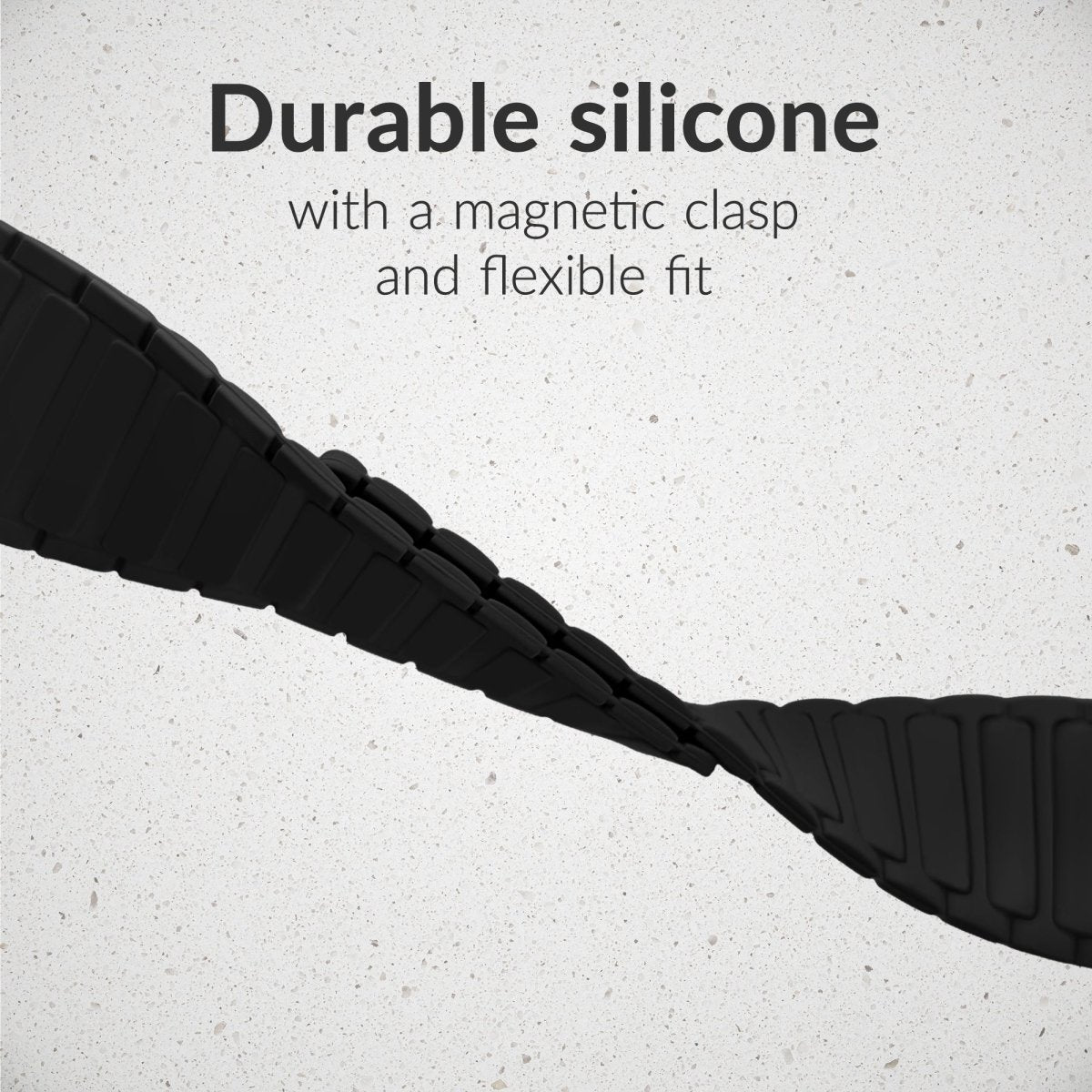Mobilize Silicon Watch Band - Magnetic - For Apple 42/44/45/49Mm - Black - 123TelecomShop