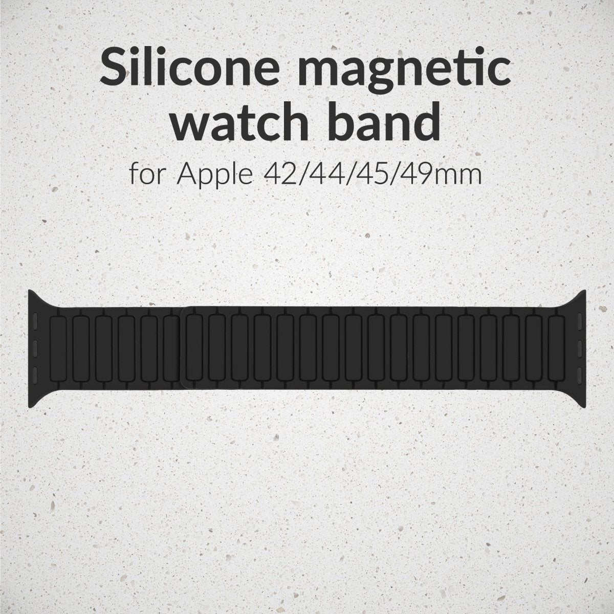 Mobilize Silicon Watch Band - Magnetic - For Apple 42/44/45/49Mm - Black - 123TelecomShop