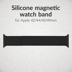 Mobilize Silicon Watch Band - Magnetic - For Apple 42/44/45/49Mm - Black - 123TelecomShop