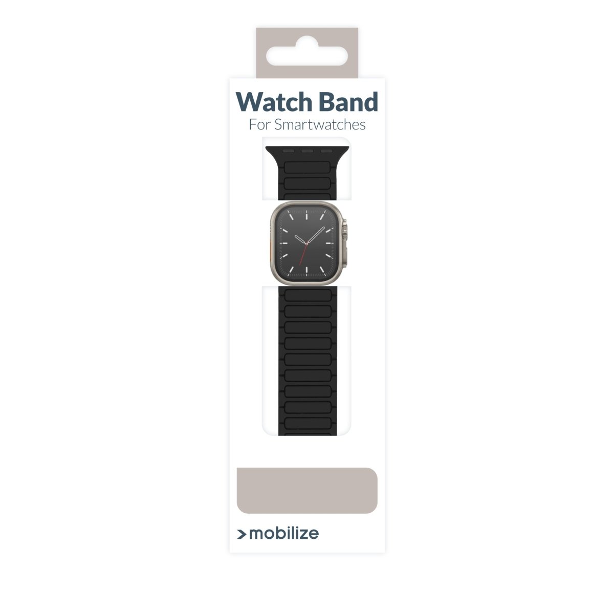 Mobilize Silicon Watch Band - Magnetic - For Apple 42/44/45/49Mm - Black - 123TelecomShop