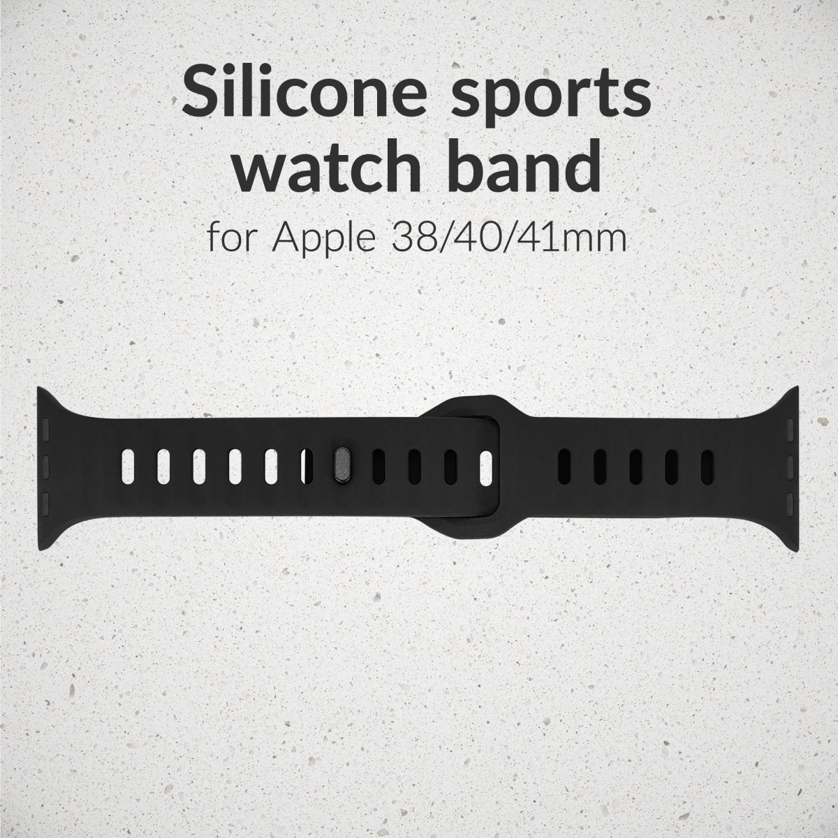 Mobilize Silicon Watch Band - Sports - For Apple 38/40/41Mm - Black - 123TelecomShop