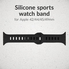 Mobilize Silicon Watch Band - Sports - For Apple 42/44/45/49Mm - Black - 123TelecomShop