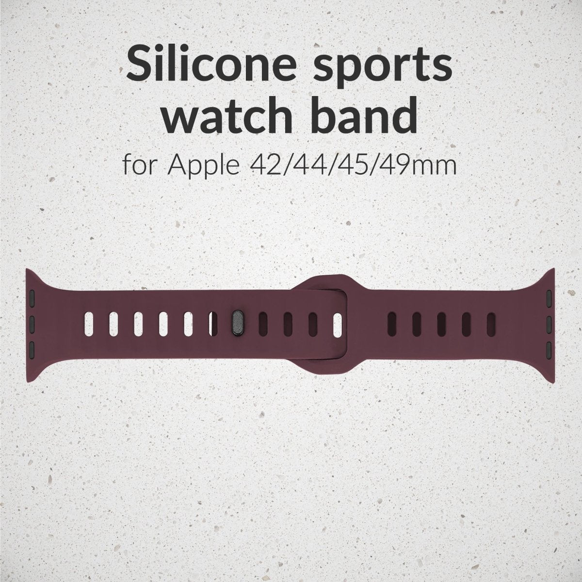 Mobilize Silicon Watch Band - Sports - For Apple 42/44/45/49Mm - Bordeaux - 123TelecomShop