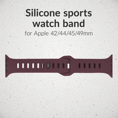 Mobilize Silicon Watch Band - Sports - For Apple 42/44/45/49Mm - Bordeaux - 123TelecomShop