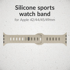 Mobilize Silicon Watch Band - Sports - For Apple 42/44/45/49Mm - Starlight - 123TelecomShop