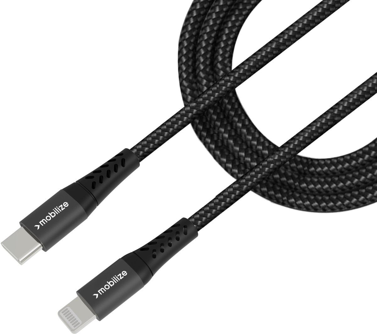 Mobilize Strong Nylon Cable Usb-C To Mfi Lightning 1M. 60W Black - 123TelecomShop