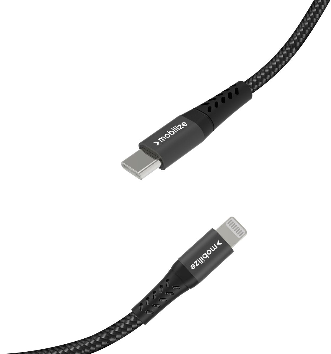 Mobilize Strong Nylon Cable Usb-C To Mfi Lightning 20Cm. 60W Black - 123TelecomShop