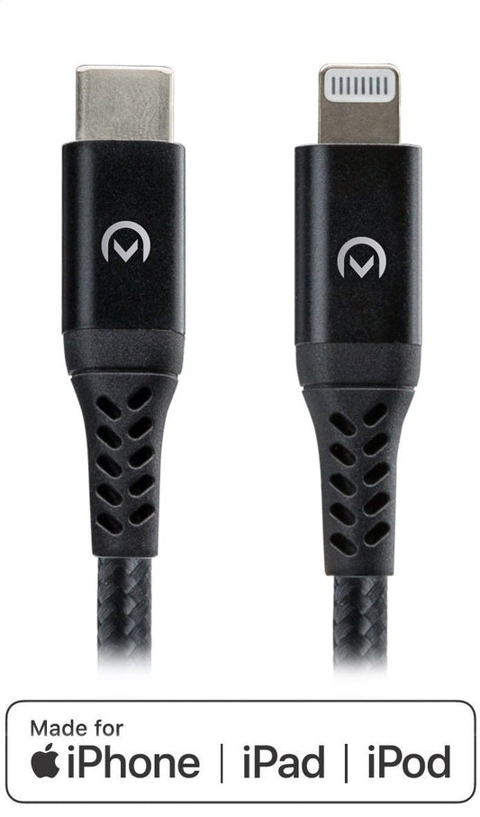 Mobilize Strong Nylon Cable Usb-C To Mfi Lightning 2M. 60W Black - 123TelecomShop