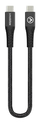 Mobilize Strong Nylon Cable Usb-C To Usb-C 20Cm. 100W Black - 123TelecomShop