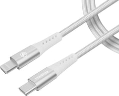 Mobilize Strong Nylon Cable Usb-C To Usb-C 2M. 60W White (Bulk) - 123TelecomShop