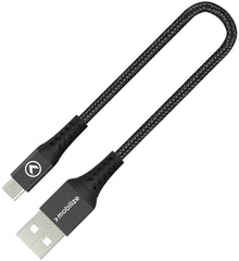 Mobilize Strong Nylon Cable Usb To Usb-C 20Cm. 15W Black - 123TelecomShop