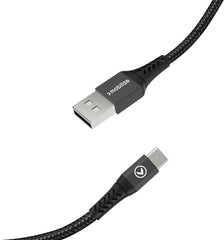 Mobilize Strong Nylon Cable Usb To Usb-C 2M. 15W Black - 123TelecomShop