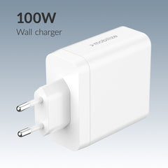 Mobilize Wall Charger 2X Usb-C + 1X Usb Gan 100W With Pd/Pps White - 123TelecomShop