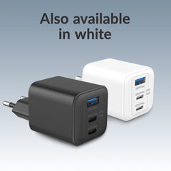 Mobilize Wall Charger 2X Usb-C + 1X Usb Gan 65W With Pd/Pps Black - 123TelecomShop