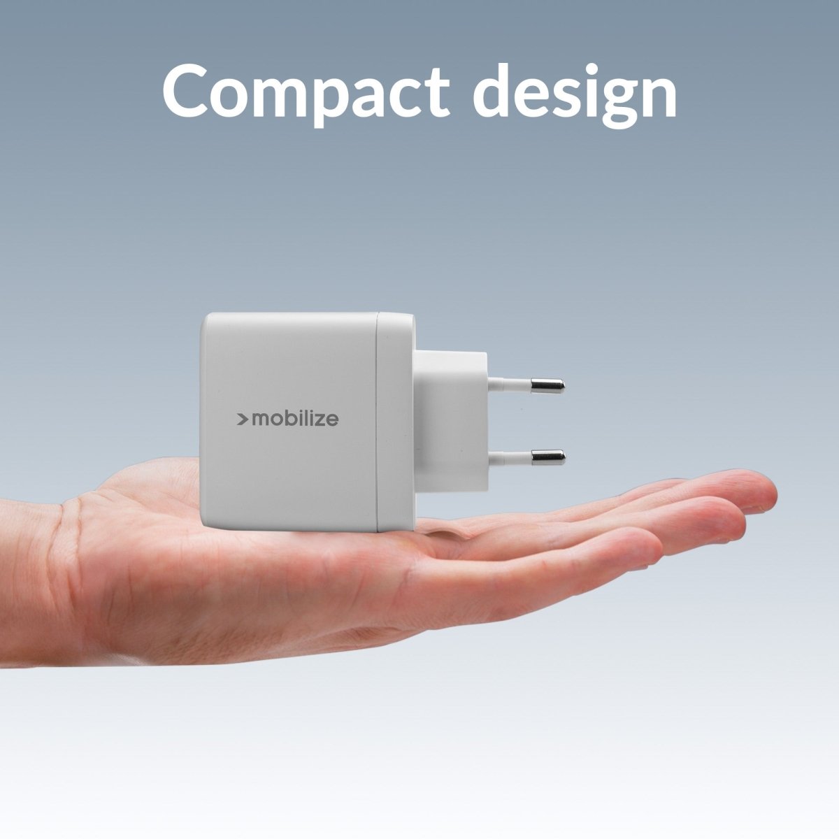 Mobilize Wall Charger 2X Usb-C + 1X Usb Gan 65W With Pd/Pps White - 123TelecomShop