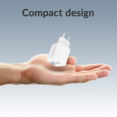 Mobilize Wall Charger 2X Usb-C + 1X Usb Gan 65W With Pd/Pps White - 123TelecomShop