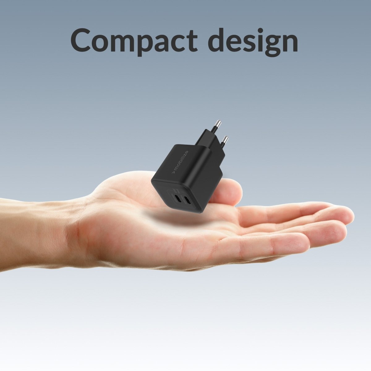Mobilize Wall Charger 2X Usb-C Gan 45W With Pd/Pps Black - 123TelecomShop