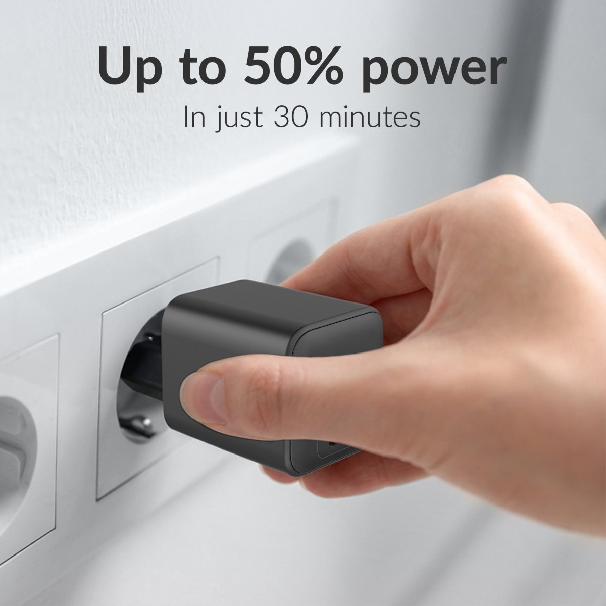 Mobilize Wall Charger 2X Usb-C Gan 45W With Pd/Pps Black - 123TelecomShop