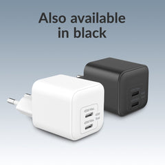 Mobilize Wall Charger 2X Usb-C Gan 45W With Pd/Pps White - 123TelecomShop