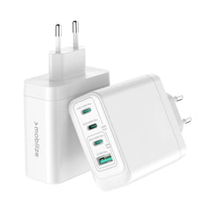 Mobilize Wall Charger 3X Usb-C + 1X Usb Gan 140W With Pd/Pps White - 123TelecomShop