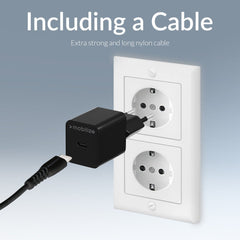 Mobilize Wall Charger Usb-C 20W With Pd + Mfi Lightning Nylon Cable 1.2M Black - 123TelecomShop