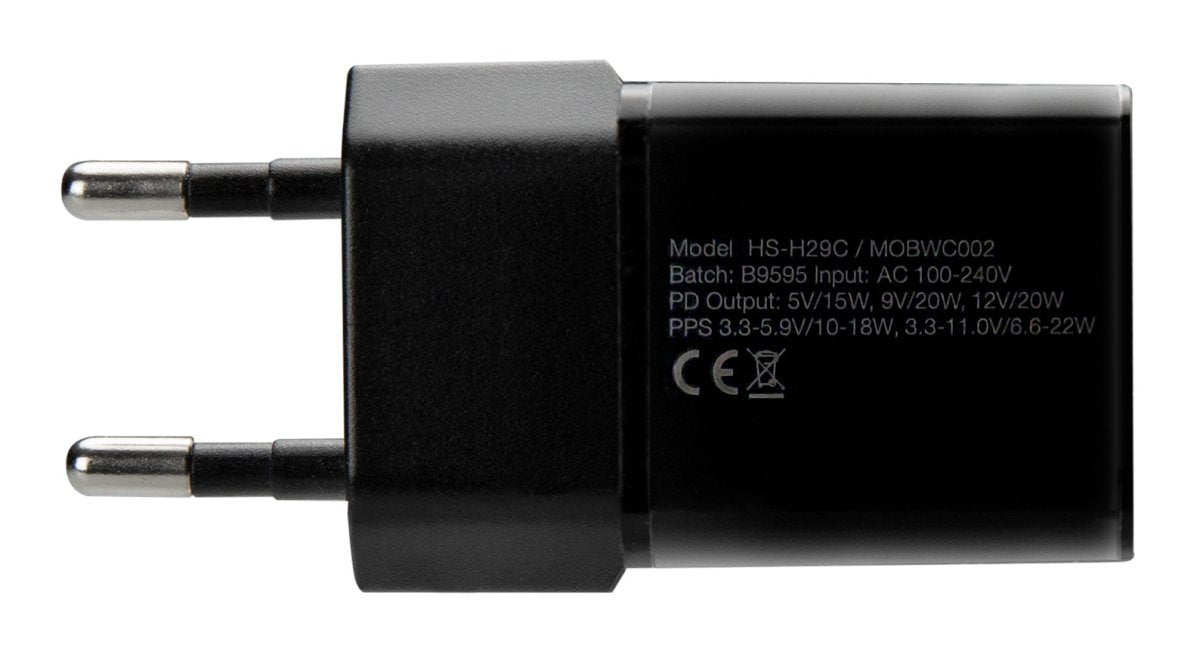 Mobilize Wall Charger Usb-C 20W With Pd/Pps Black - 123TelecomShop
