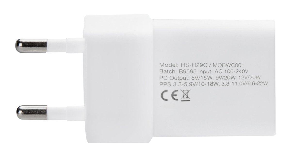 Mobilize Wall Charger Usb-C 20W With Pd/Pps White - 123TelecomShop
