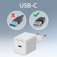 Mobilize Wall Charger Usb-C Gan 30W With Pd/Pps White - 123TelecomShop
