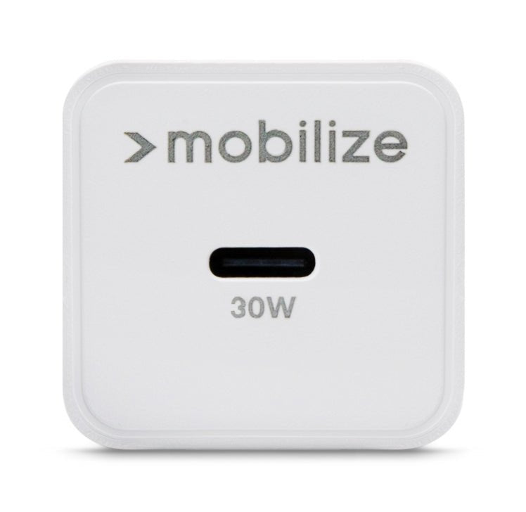 Mobilize Wall Charger Usb-C Gan 30W With Pd/Pps White - 123TelecomShop