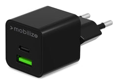 Mobilize Wall Charger Usb-C + Usb Gan 30W With Pd/Pps Black - 123TelecomShop